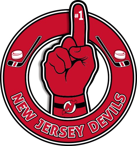 Number One Hand New Jersey Devils logo iron on paper